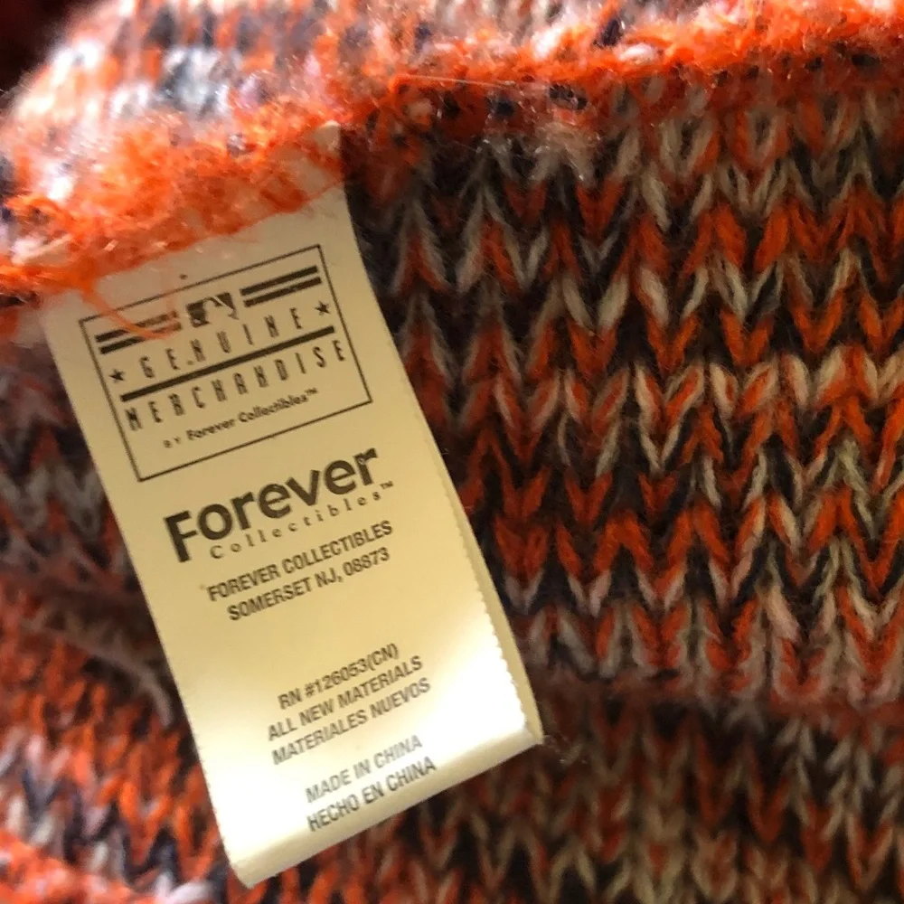 Detroit Tigers Orange Knit scarf with Embroidered D Logo